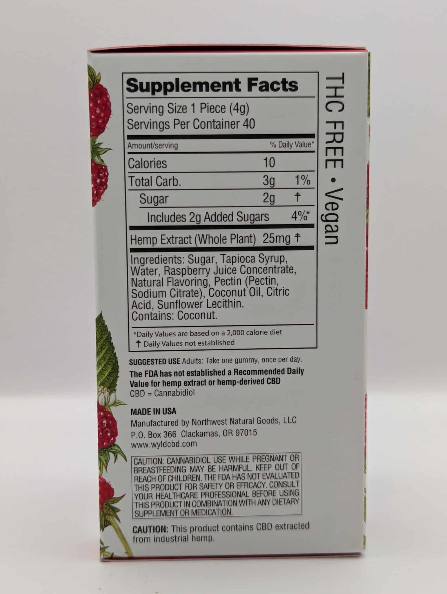 Raspberry Gummies back