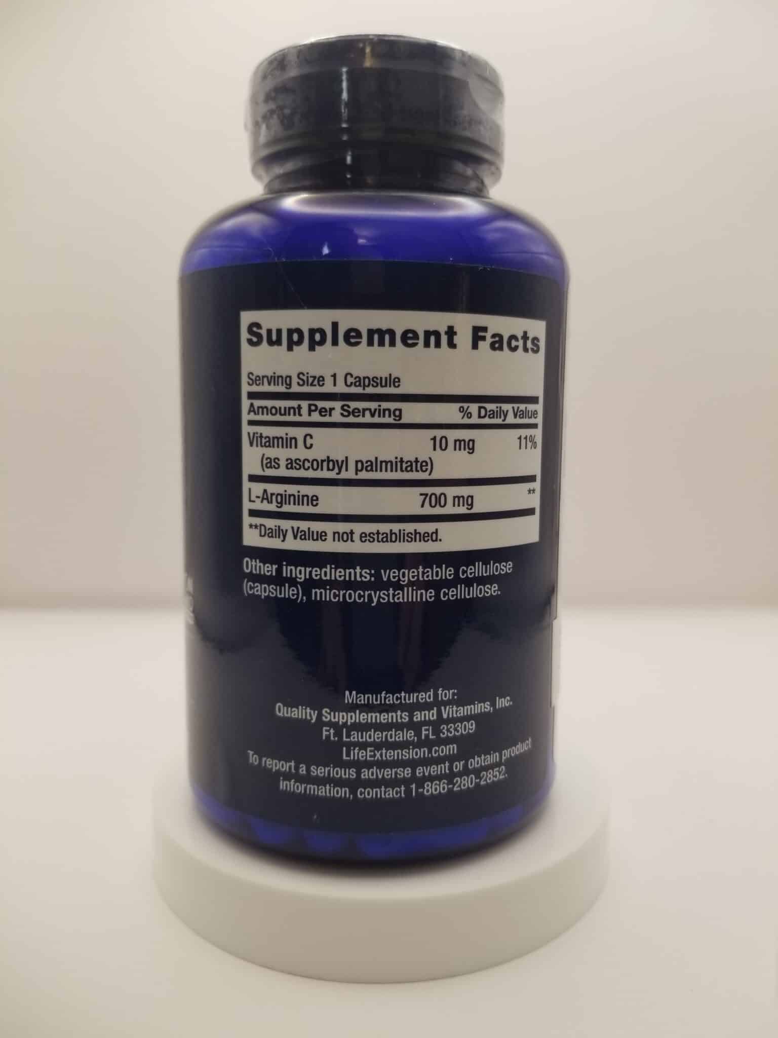 L-Arginine supp facts
