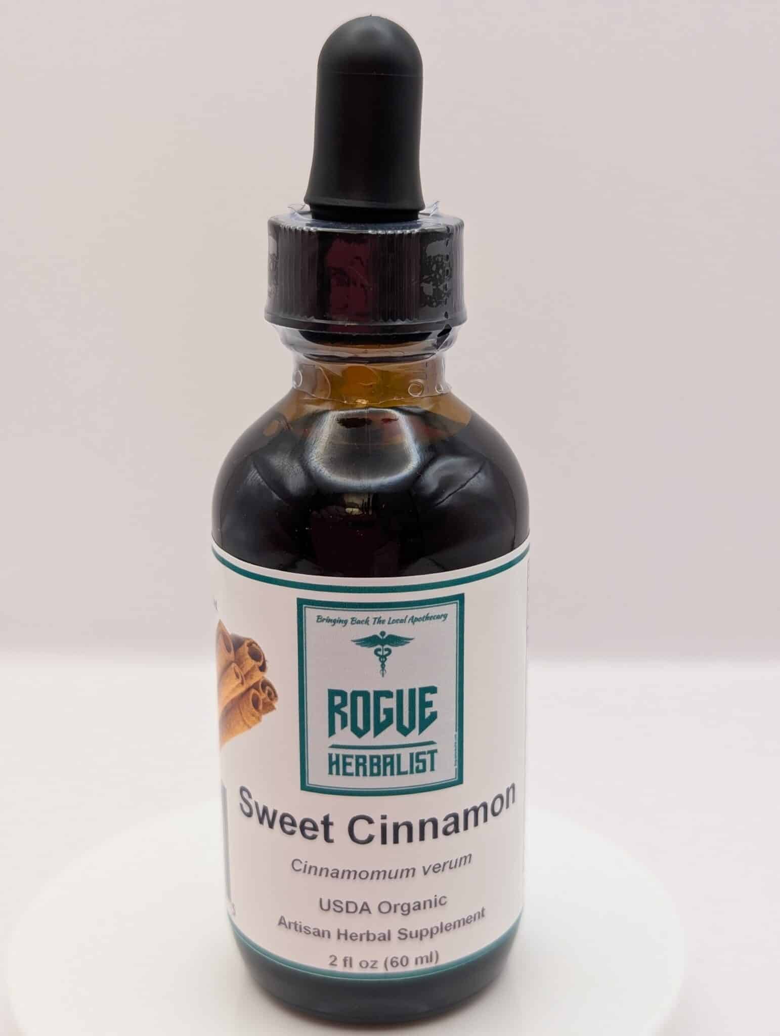 Sweet Cinnamon Tincture 2oz – Organic Cinnamomum verum herbal extract in cane alcohol and maple water