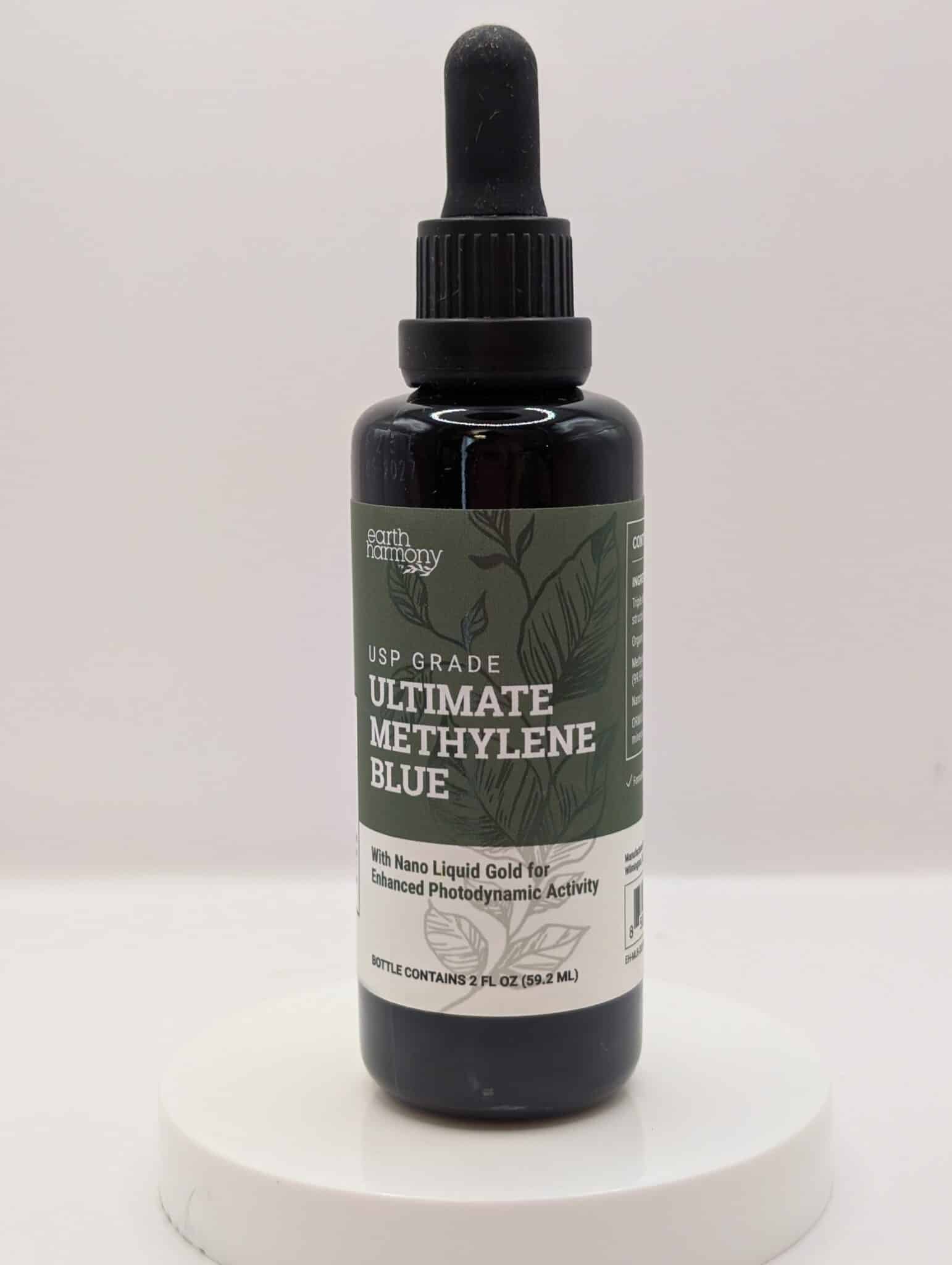 Earth Harmony Ultimate Methylene Blue USP Grade liquid supplement with nano gold and ORMUS minerals