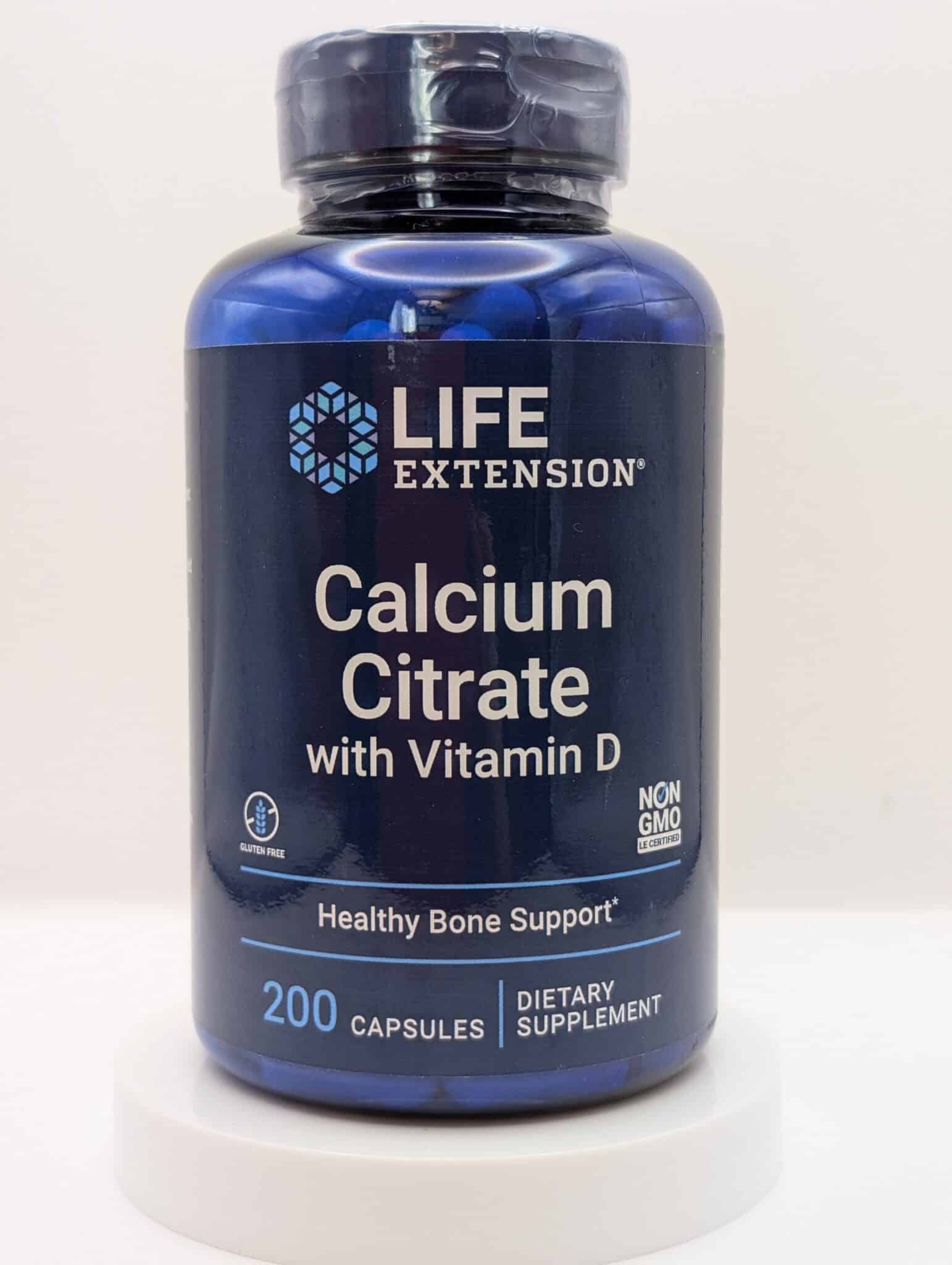Calcium Citrate with Vitamin D, Capsules by Life Extension, 200 Count
