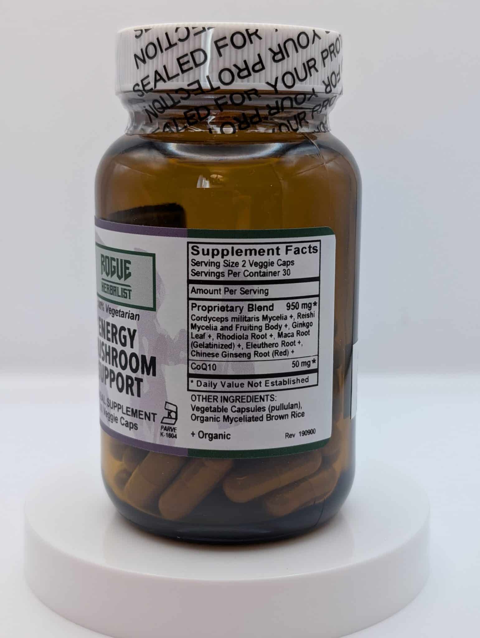 Energy Mushroom Support Capsules – 500 mg – 60 Count - Image 2