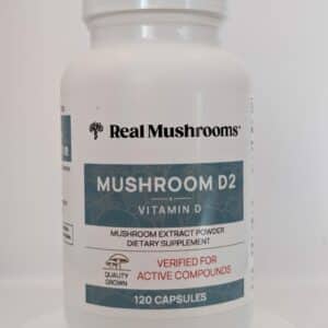 Mushroom D2 Capsules by Real Mushrooms – 120 Capsules