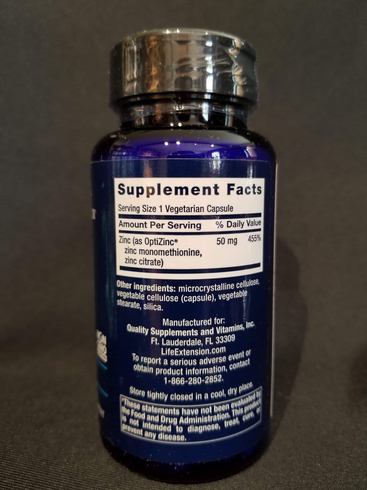 Zinc Caps 50mg 90 caps - Image 2