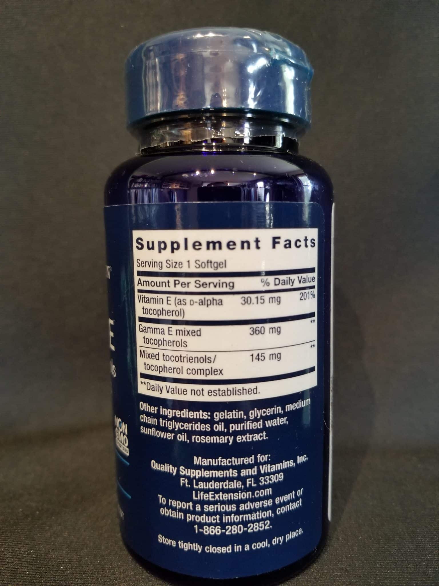 Gamma E Mixed Tocopherols & Tocotrienols 60 softgels - Image 2
