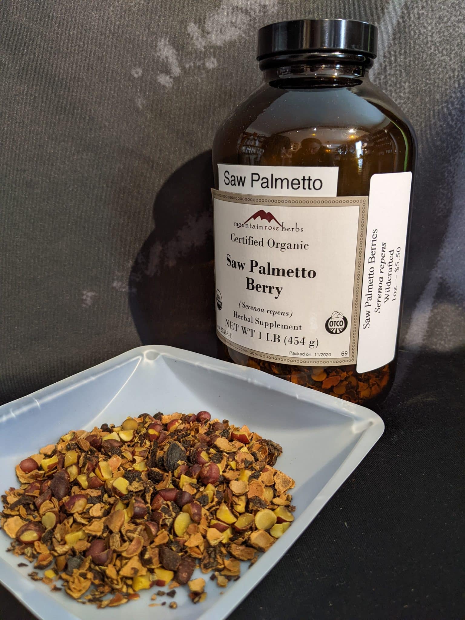 Saw Palmetto Berries, Wildcrafted, 1oz. bag
