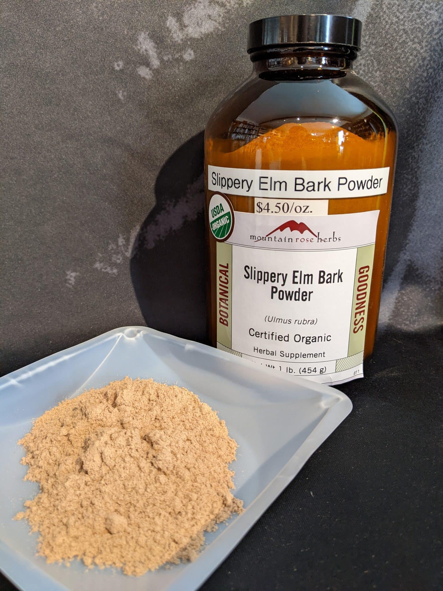 Slippery Elm Bark Powder, Organic, 1oz. bag