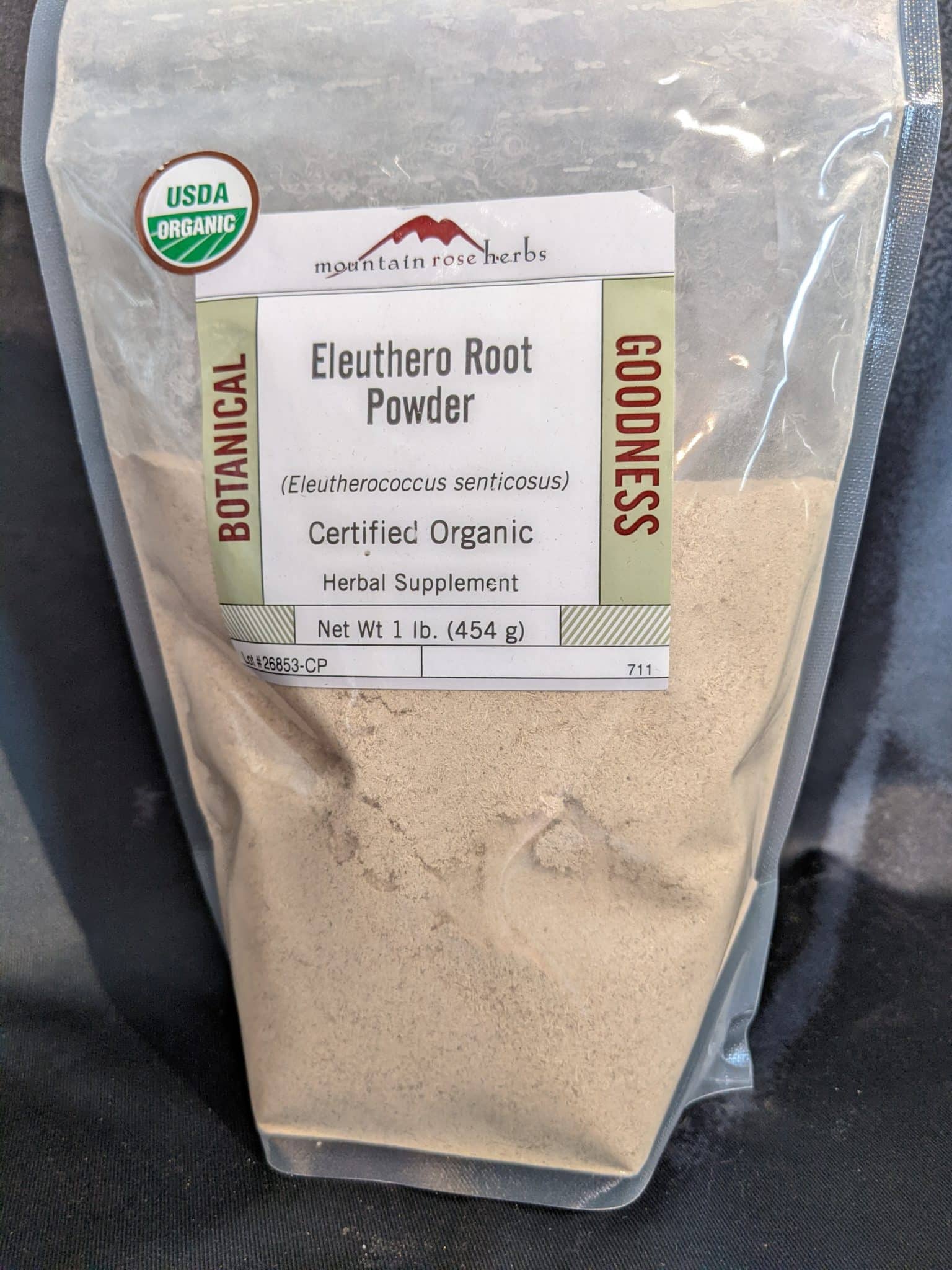 Eleuthero Root Powder, Organic, 1oz. bag