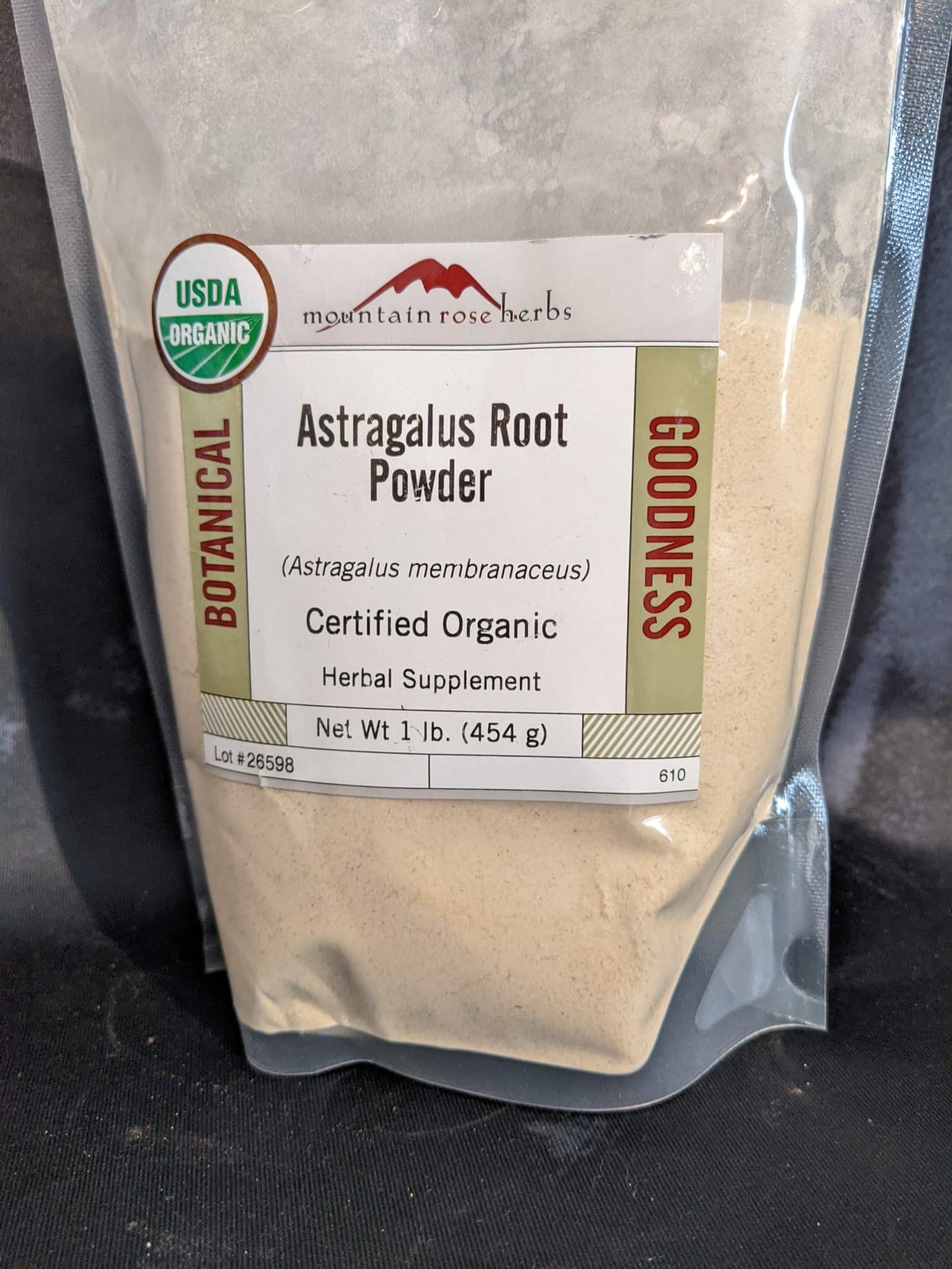 Astragalus Powder, Organic, 1oz. bag