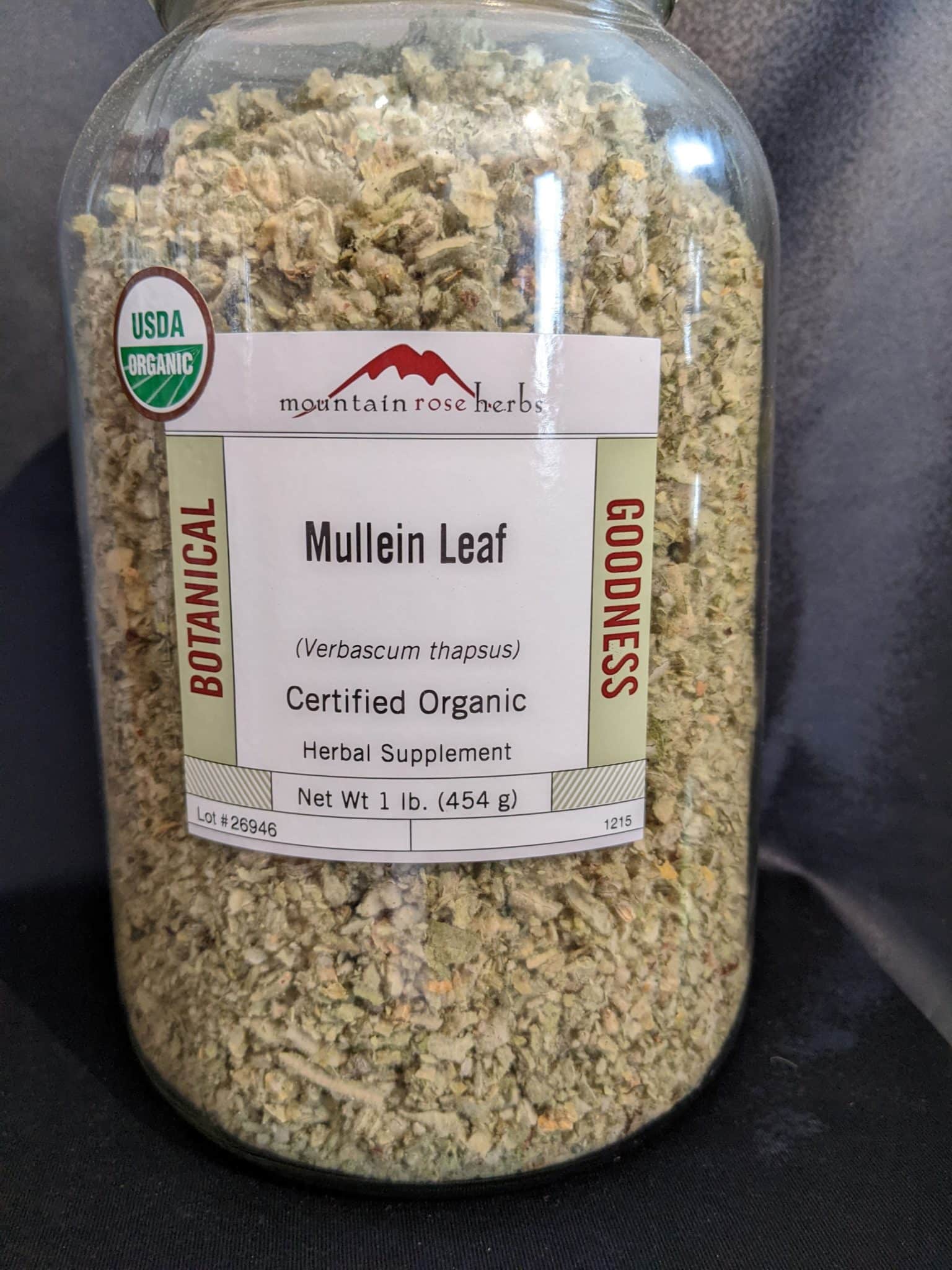 Mullein Leaf, Wildcrafted or Organic, 1oz. bag