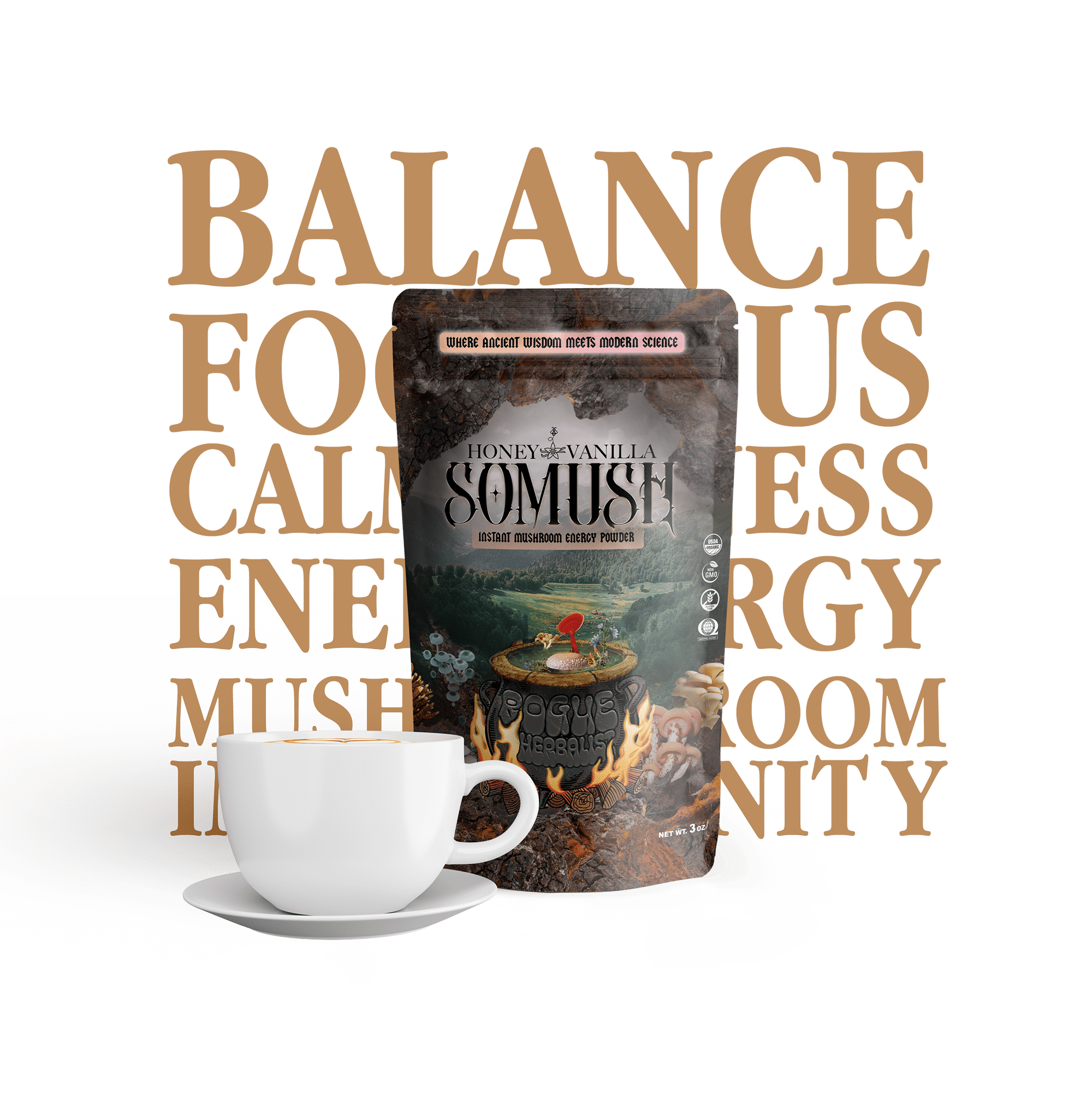 SoMush Honey Vanilla Mushroom 'Coffee' 3.5oz. - Image 3