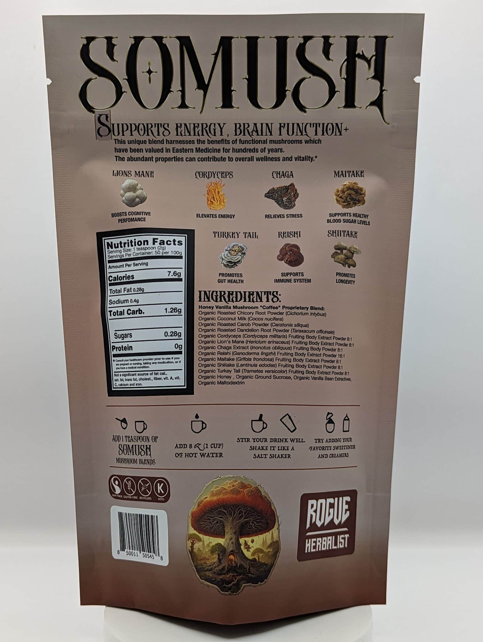 SoMush Honey Vanilla Mushroom 'Coffee' 3.5oz. - Image 2